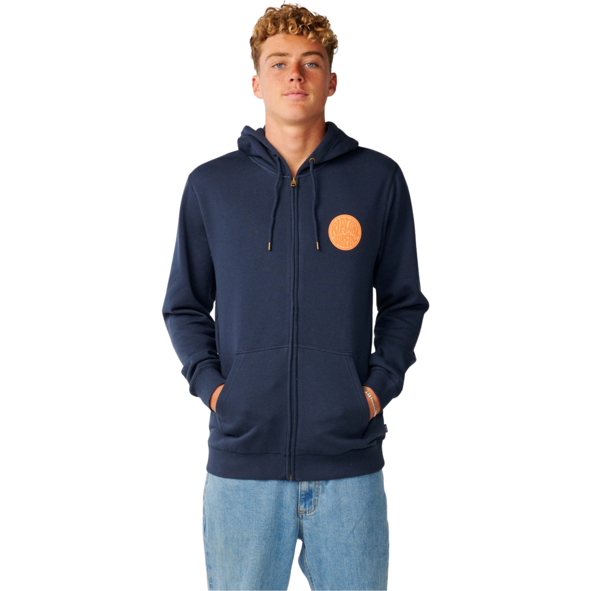 2026 Rip Curl Mens Streamline Zip Thru Fleece 0CQMFL - Dark Navy